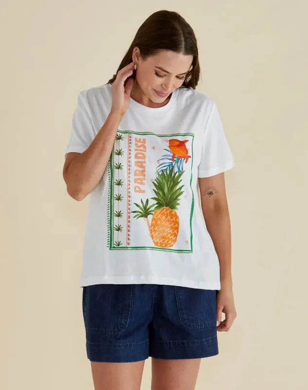 Ellia Crew Tee - Paradise Beach sold by Freez