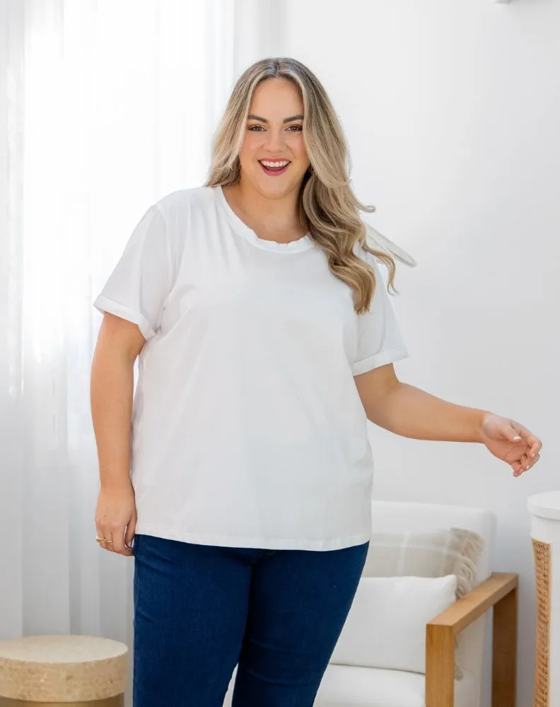 Cuff Tee - White sold by Freez