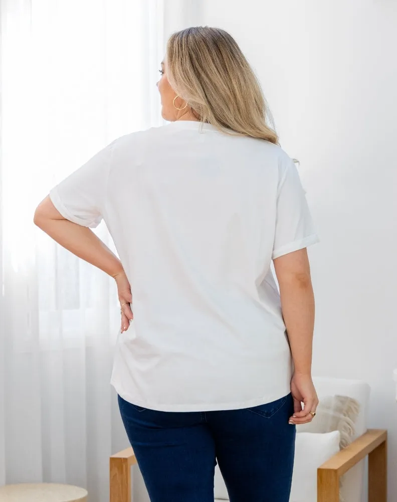 Cuff Tee - White sold by Freez product image thumbnail 4