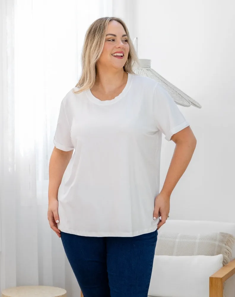 Cuff Tee - White sold by Freez product image thumbnail 3