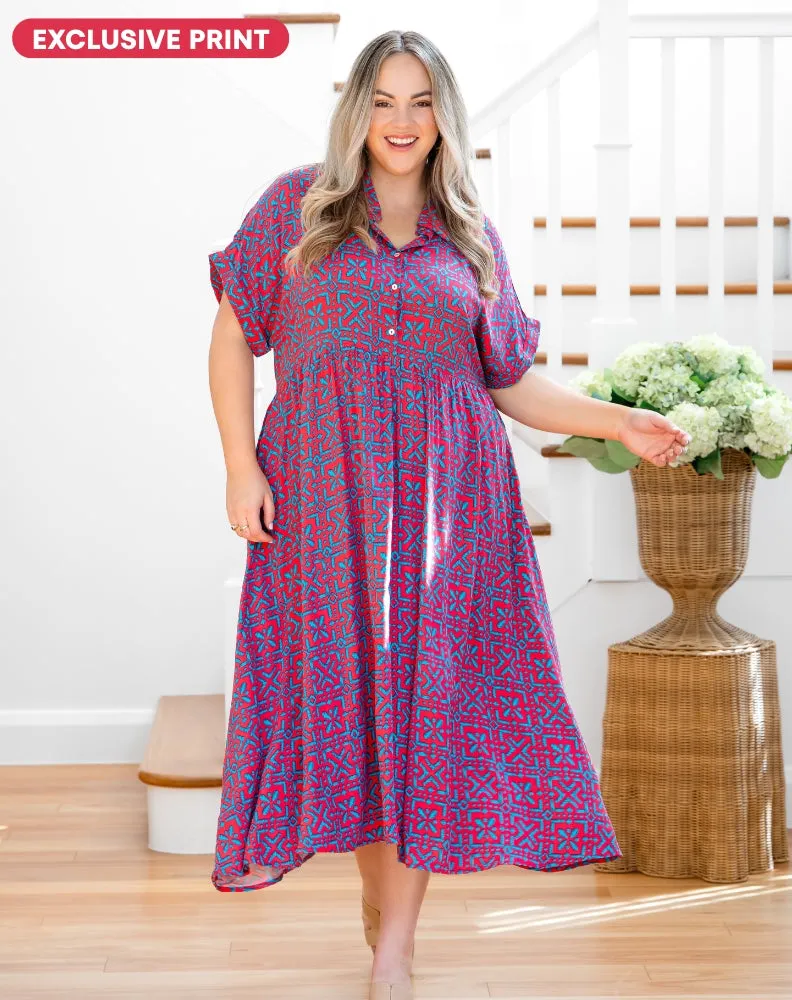 Elsie Dress - Melon Crush sold by Freez