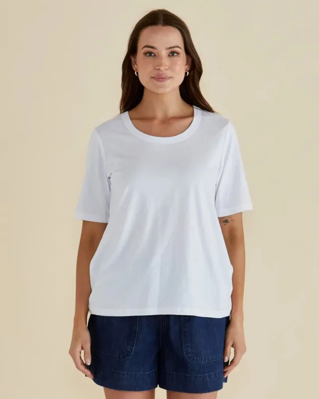 Riley Tee - White sold by Freez