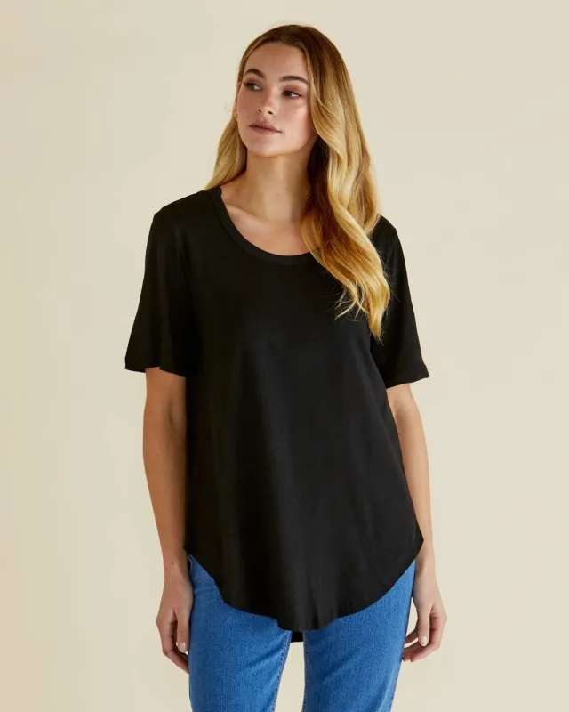 Ariana Tee - Black sold by Freez
