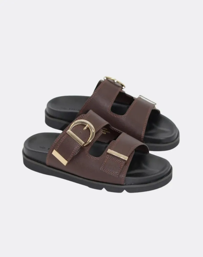 Nelly Sandal - Chocolate sold by Freez