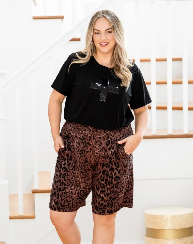 Brunswick Shorts - Brown Animal sold by Freez product image thumbnail 4