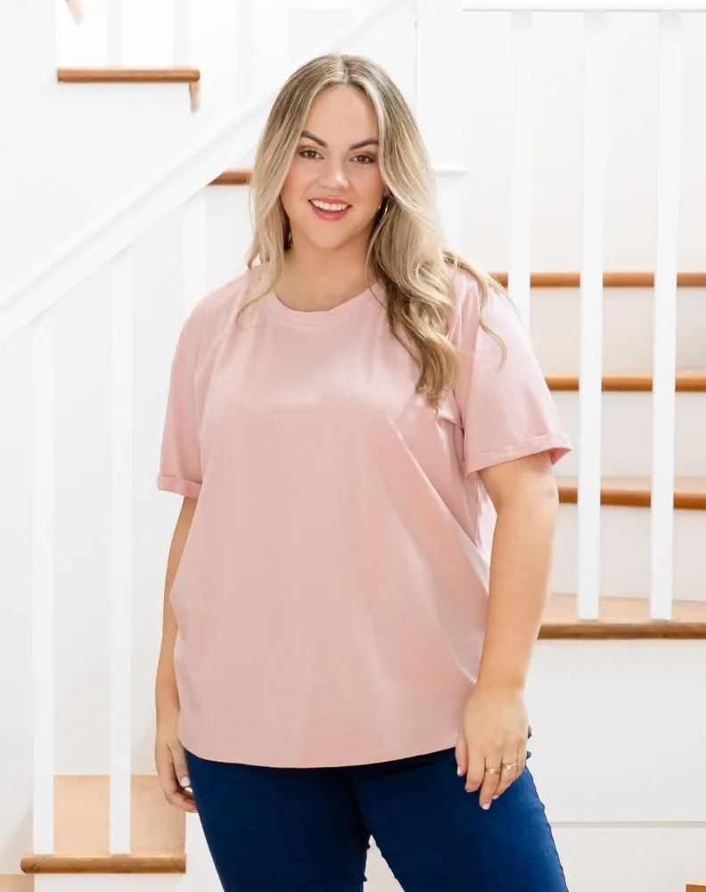 Cuff Tee - Pink sold by Freez