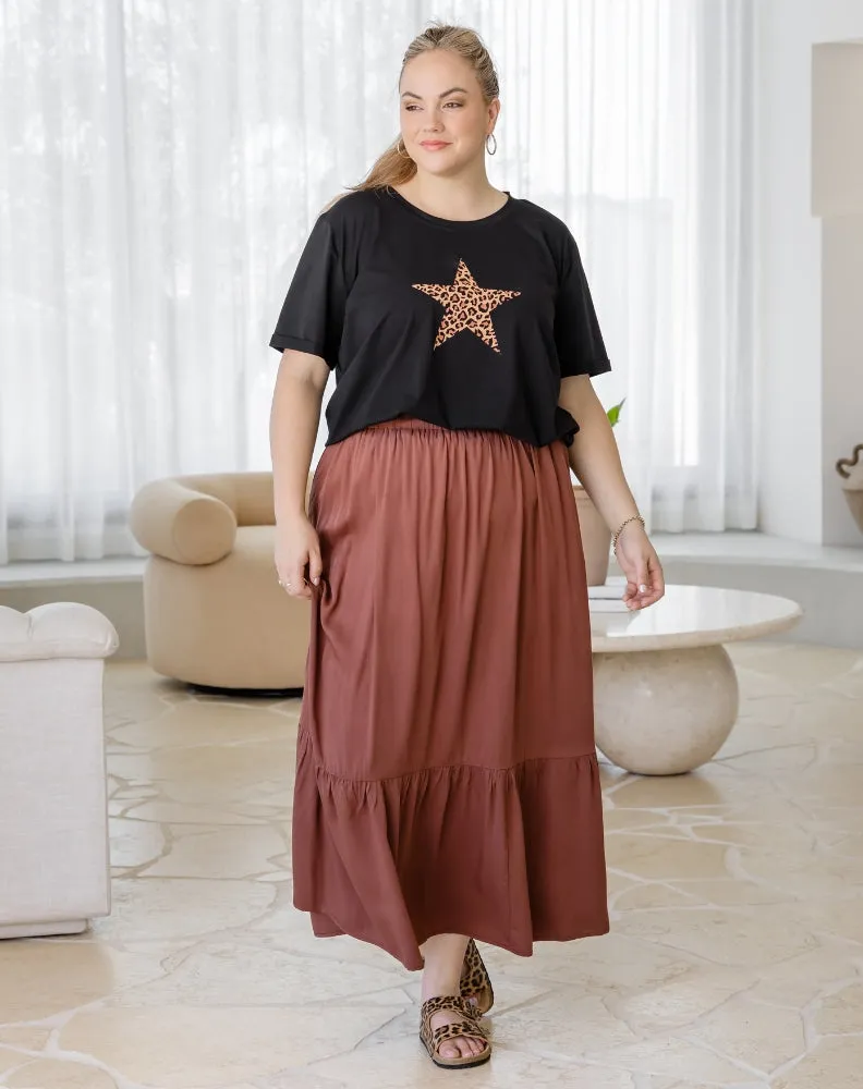 Danielle Maxi Skirt - Chocolate sold by Freez product image thumbnail 2