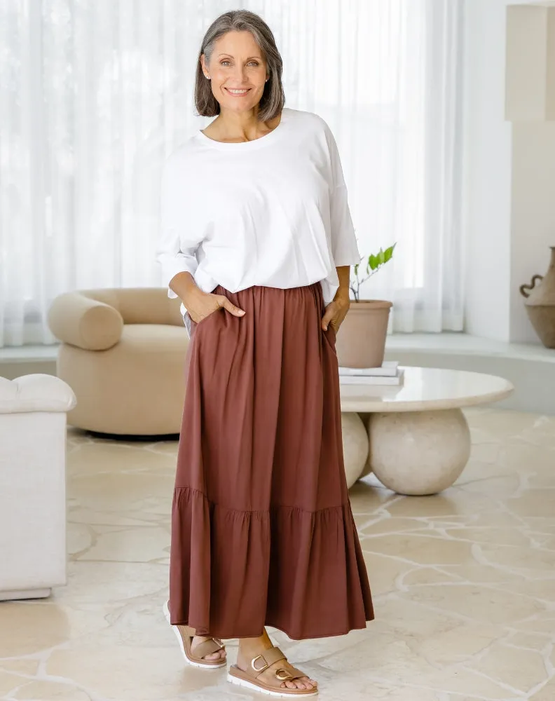 Danielle Maxi Skirt - Chocolate sold by Freez product image thumbnail 5