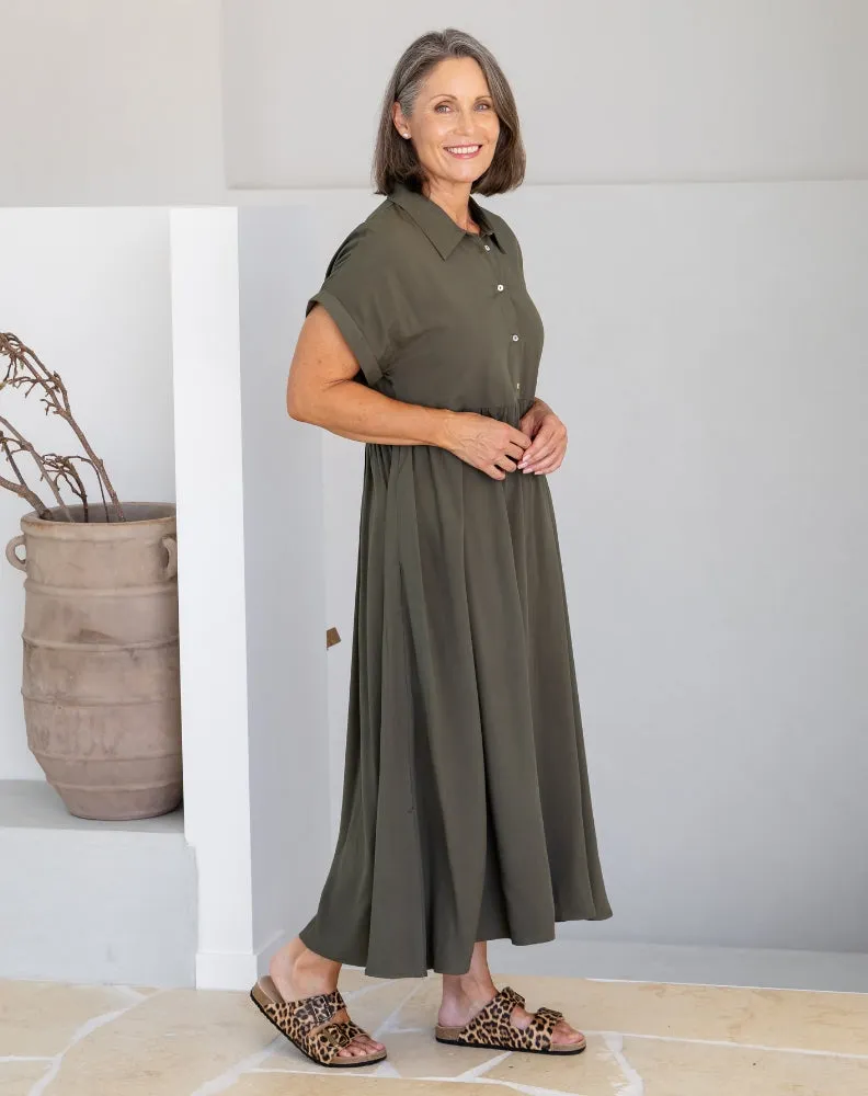 Elsie Dress - Khaki sold by Freez product image thumbnail 4
