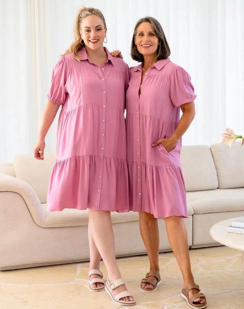 Taylor Shirt Dress - Pink sold by Freez product image thumbnail 5