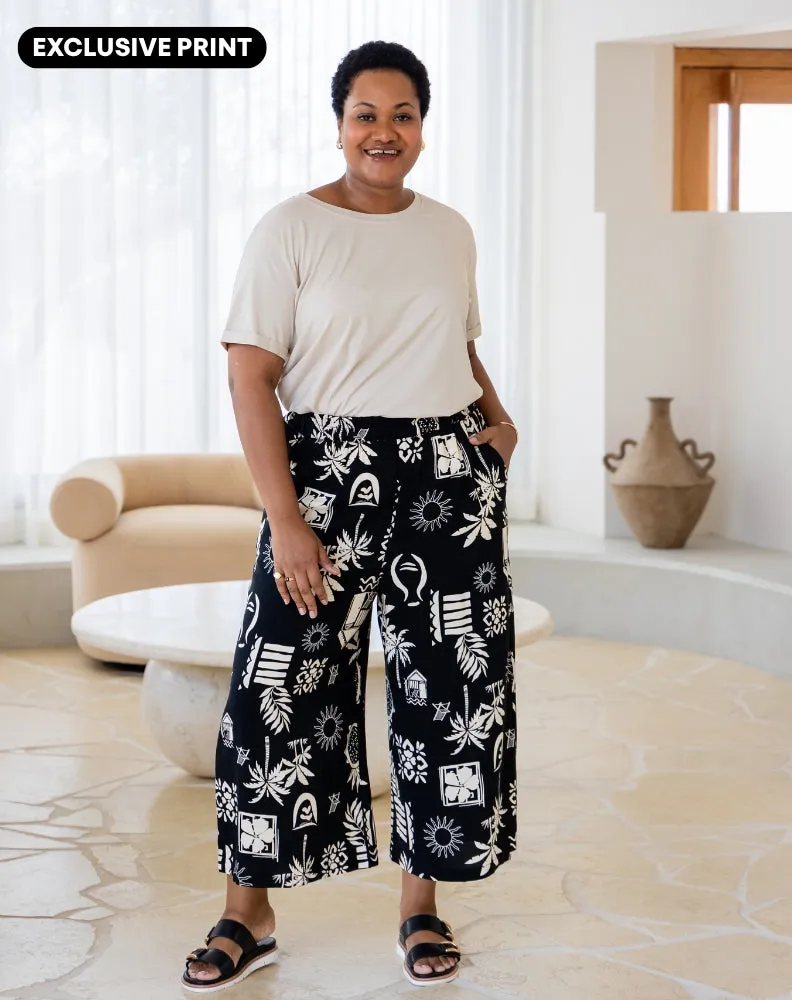 Billie 3/4 Pants - Margarita Print sold by Freez