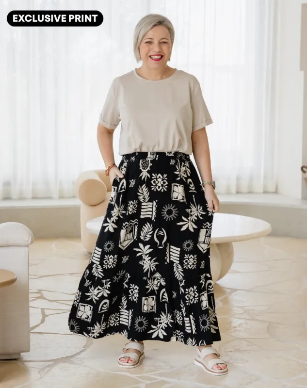 Danielle Maxi Skirt - Margarita Print sold by Freez