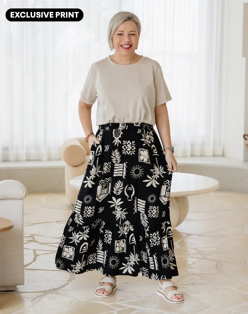 Danielle Maxi Skirt - Margarita Print sold by Freez