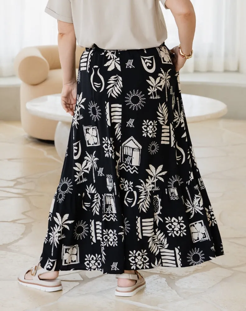Danielle Maxi Skirt - Margarita Print sold by Freez product image thumbnail 4