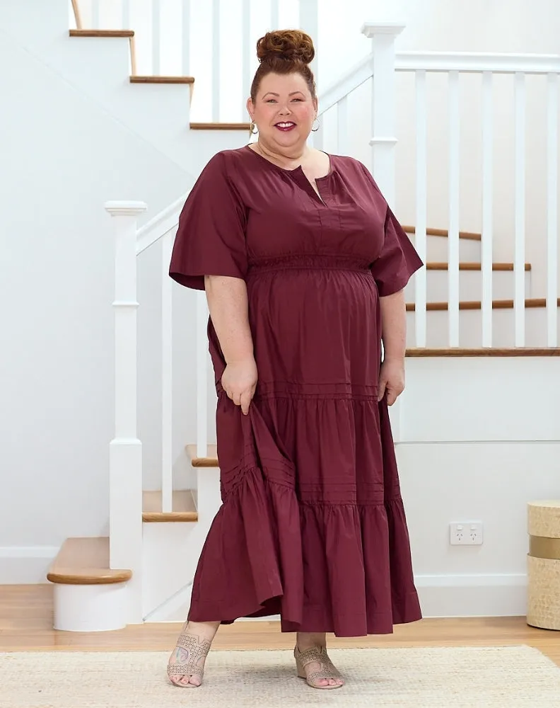 Teddie Maxi Dress - Wine sold by Freez product image thumbnail 4