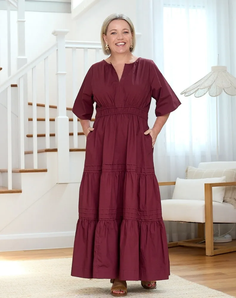 Teddie Maxi Dress - Wine sold by Freez product image thumbnail 3