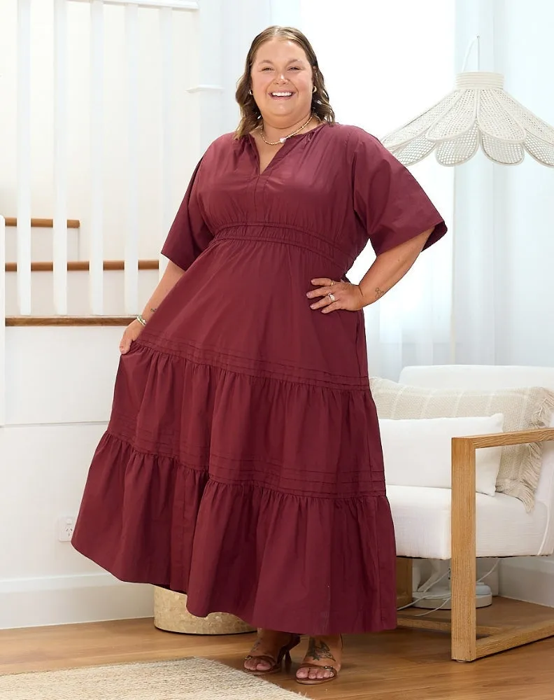 Teddie Maxi Dress - Wine sold by Freez product image thumbnail 5