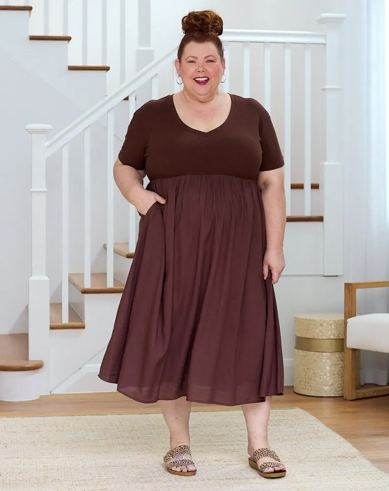 Ricki Dress - Chocolate sold by Freez product image thumbnail 3