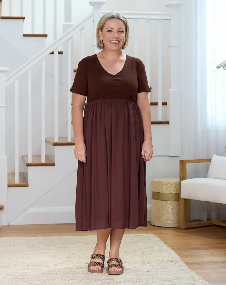 Ricki Dress - Chocolate sold by Freez product image thumbnail 2