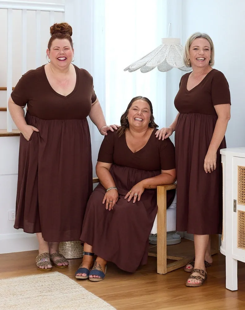 Ricki Dress - Chocolate sold by Freez product image thumbnail 4
