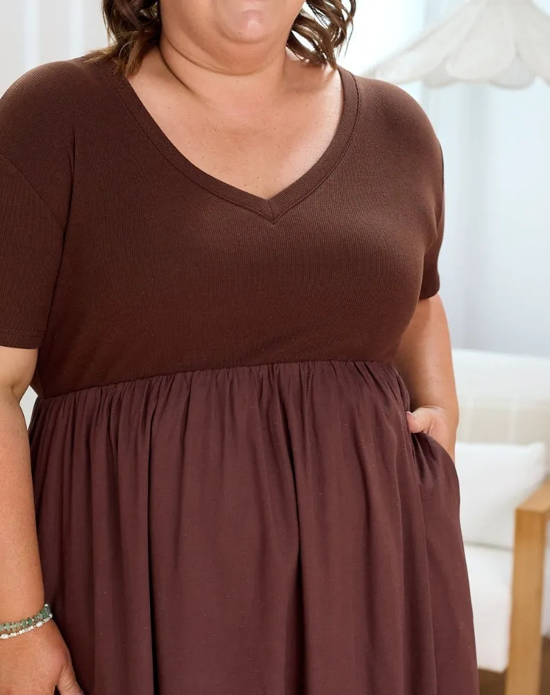 Ricki Dress - Chocolate sold by Freez product image thumbnail 5
