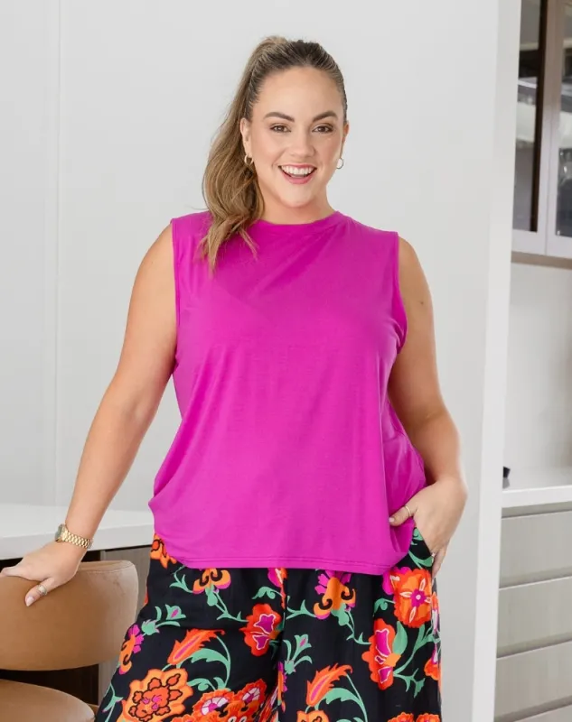 Taylor Tank - Magenta sold by Freez