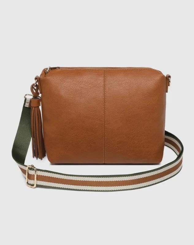 Daisy Stripe Crossbody Bag - Tan sold by Freez