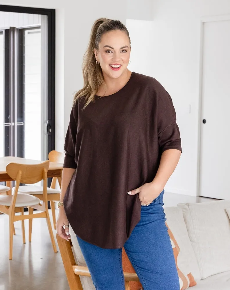 Batwing Knit - Chocolate sold by Freez product image thumbnail 3