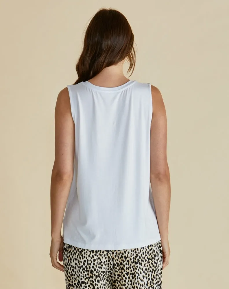 Positano Tank - White sold by Freez product image thumbnail 4