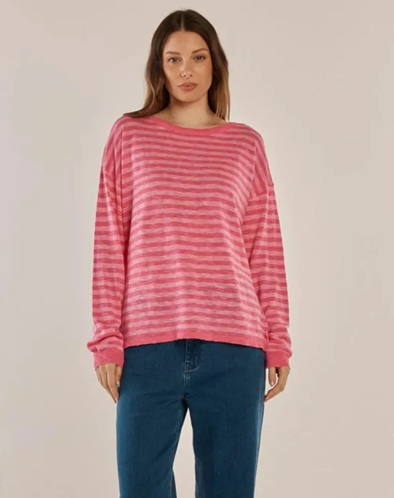Natasha Knit Top - Blush Stripe Pink sold by Freez product image thumbnail 2