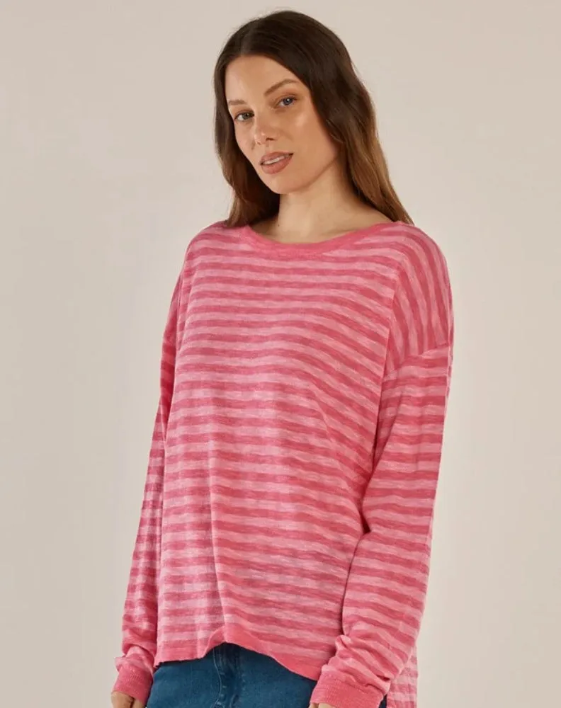 Natasha Knit Top - Blush Stripe Pink sold by Freez product image thumbnail 3