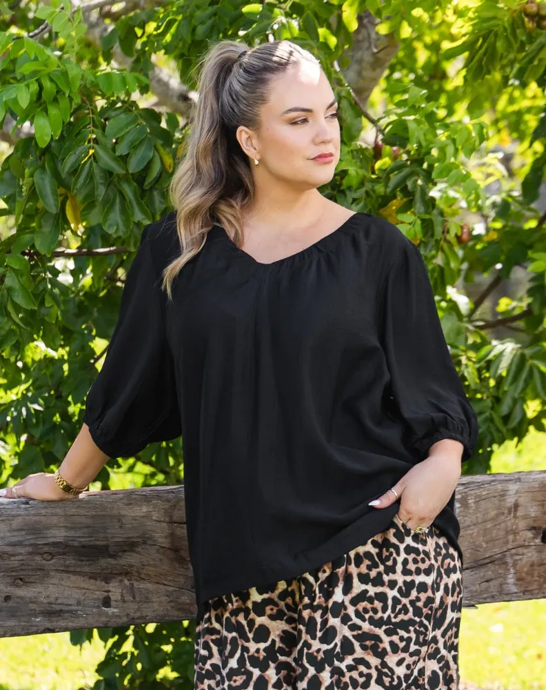 Lucy Top - Black sold by Freez product image thumbnail 3