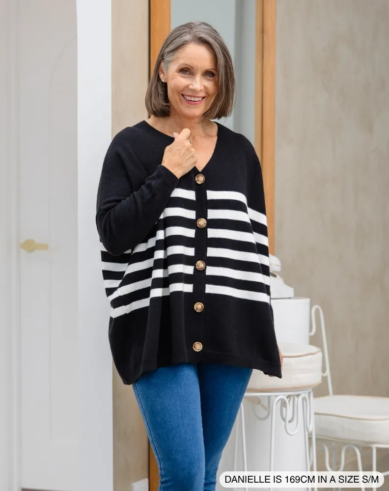 Chelsea Knit - Black White Stripe sold by Freez product image thumbnail 3