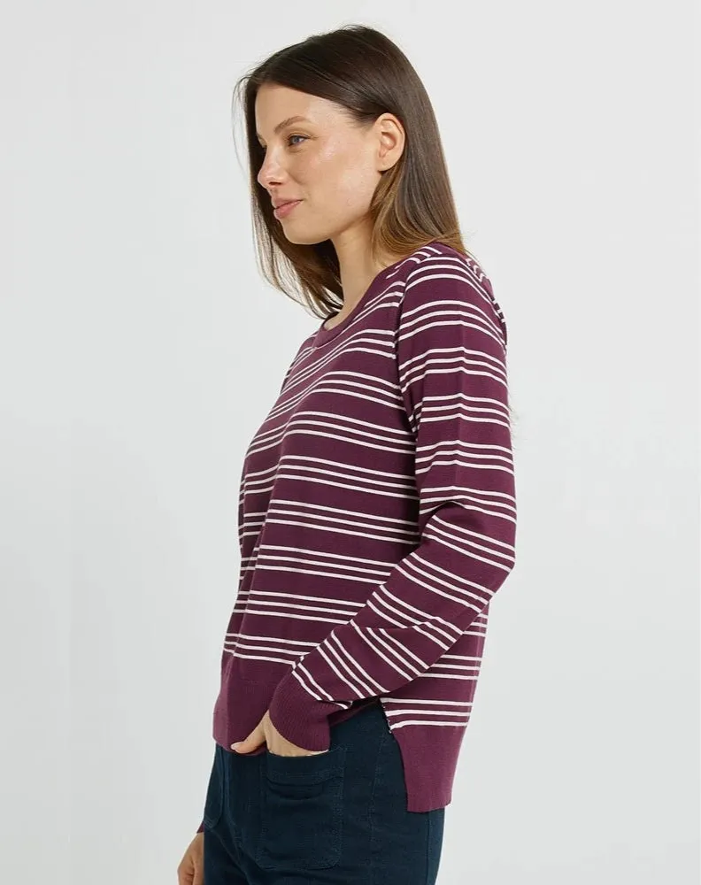 Lenore Sweater - Wine/Pink Stripe sold by Freez product image thumbnail 3