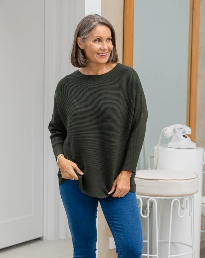 Boat Neck Knit - Khaki sold by Freez product image thumbnail 4