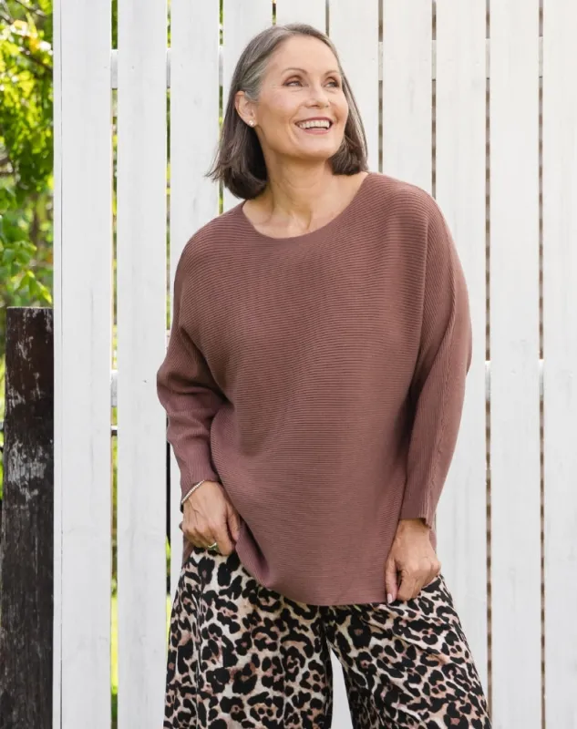 Boat Neck Knit - Nutmeg made by Freez