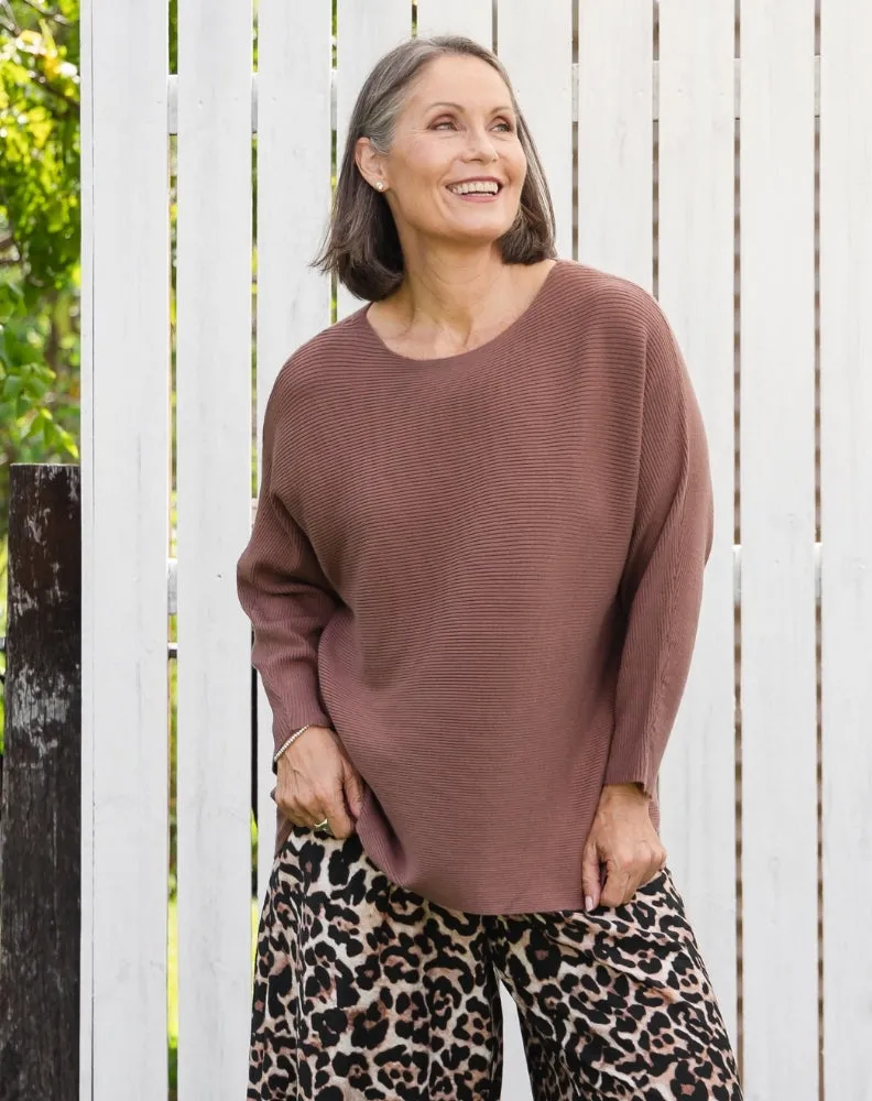 Boat Neck Knit - Nutmeg sold by Freez