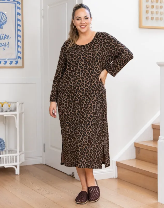 Harlow Dress - Leopard made by Freez
