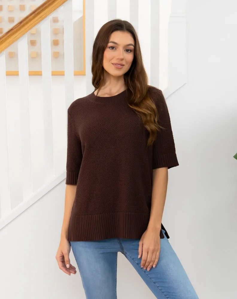 Maisie Cotton Knit - Chocolate sold by Freez product image thumbnail 4