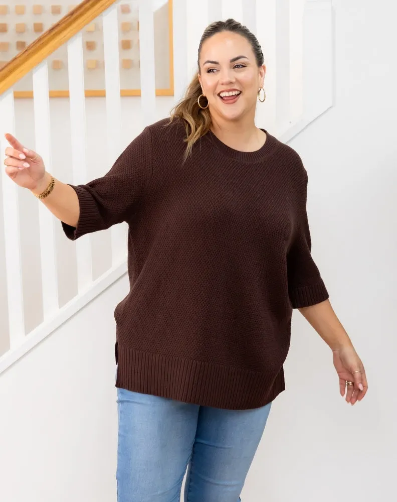 Maisie Cotton Knit - Chocolate sold by Freez product image thumbnail 3