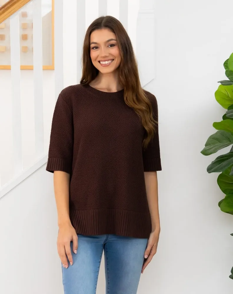 Maisie Cotton Knit - Chocolate sold by Freez product image thumbnail 2
