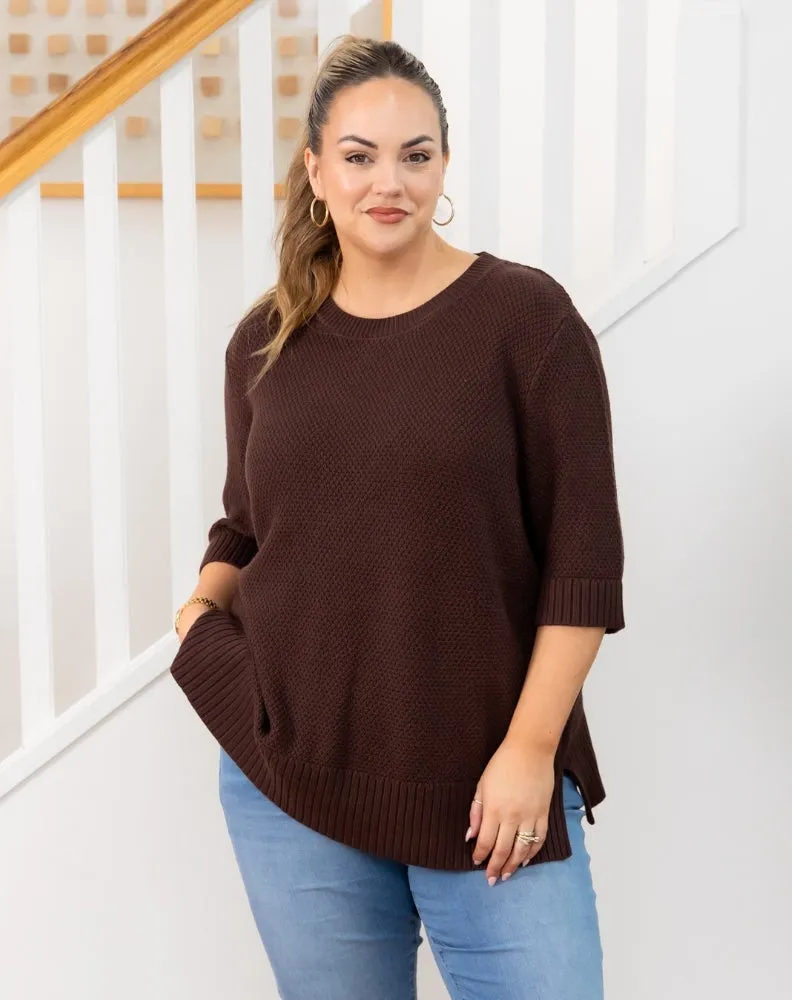 Maisie Cotton Knit - Chocolate sold by Freez product image thumbnail 5