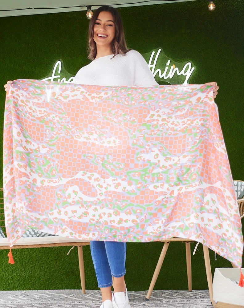 Lilac Coral Tassel Scarf sold by Freez product image thumbnail 2