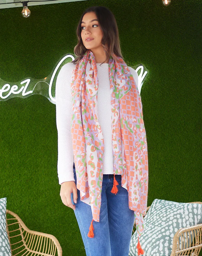 Lilac Coral Tassel Scarf sold by Freez