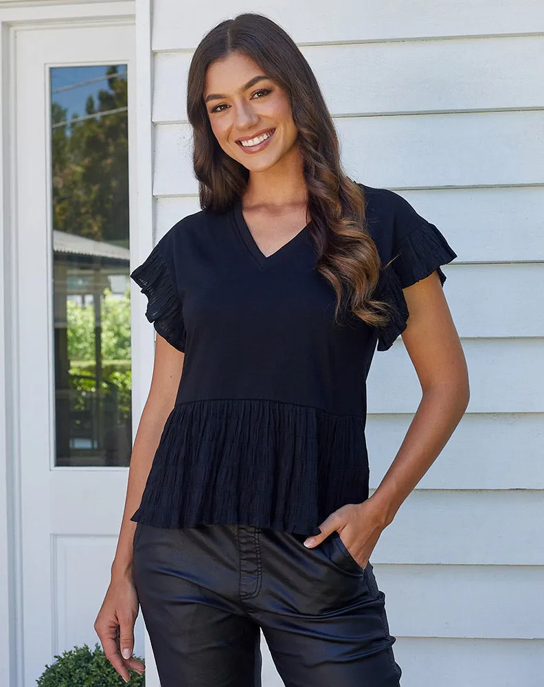 Tamara Top - Black sold by Freez