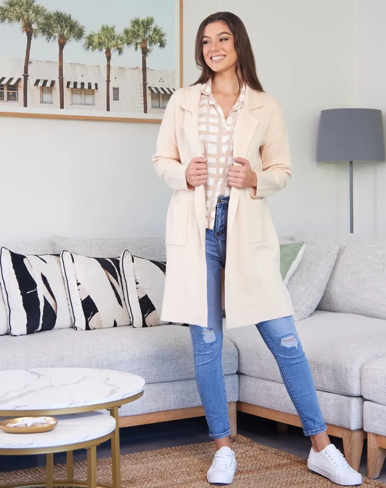 Coatigan - Beige sold by Freez product image thumbnail 4