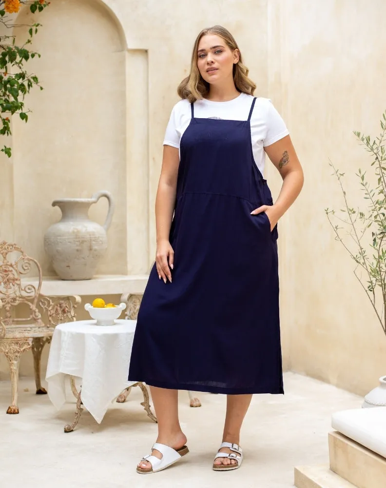 Apron Dress - Ink sold by Freez