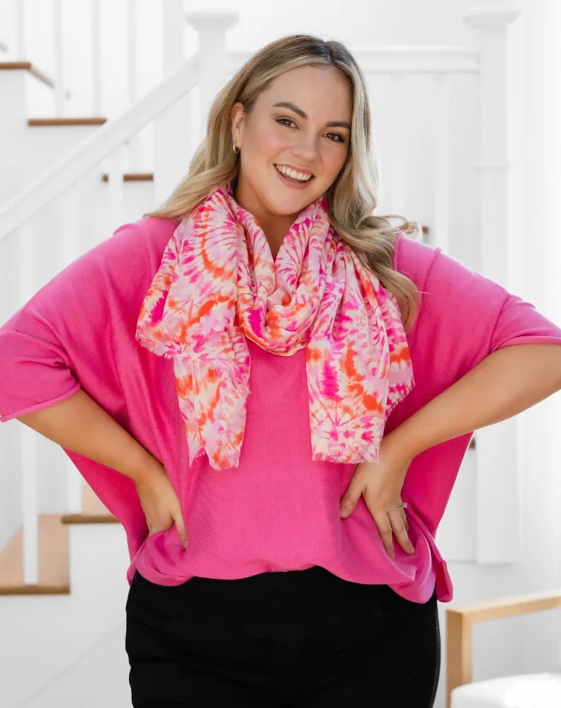Print Scarf - Peach Geo sold by Freez product image thumbnail 2