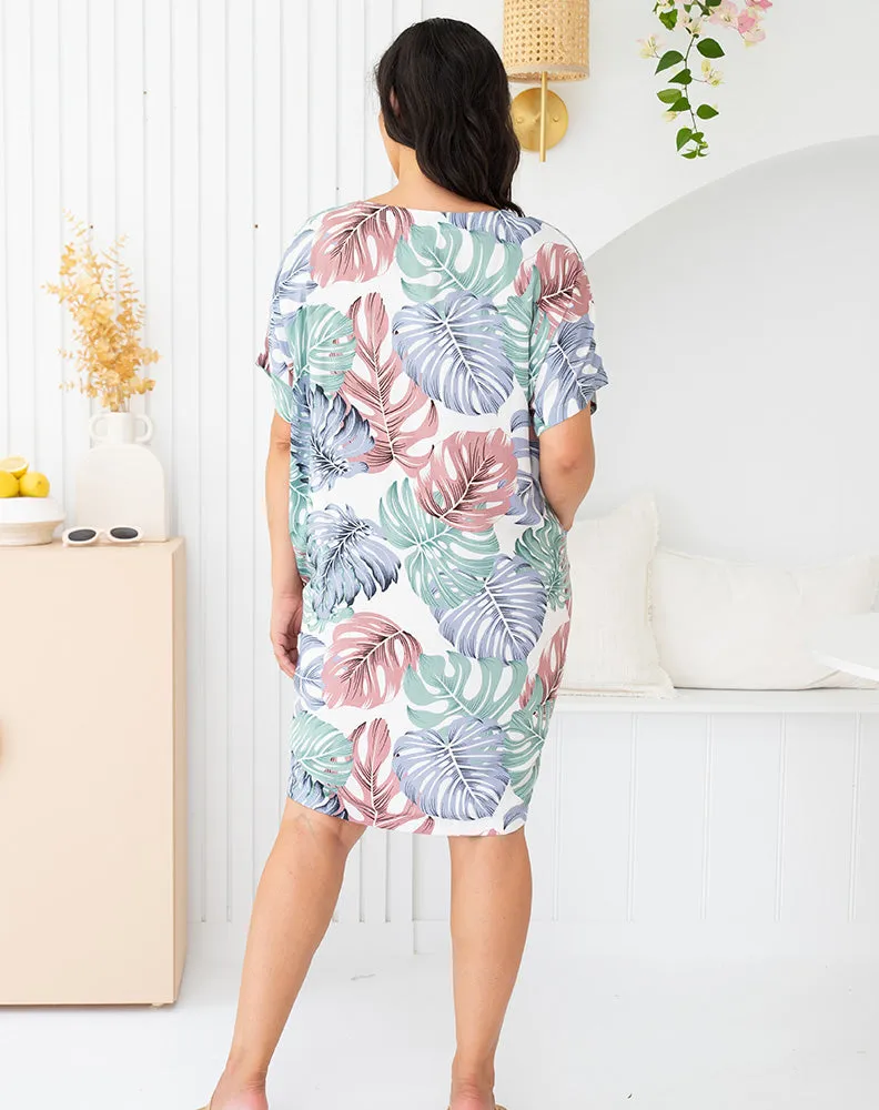 Pocket Dress -White/Tropical sold by Freez product image thumbnail 4