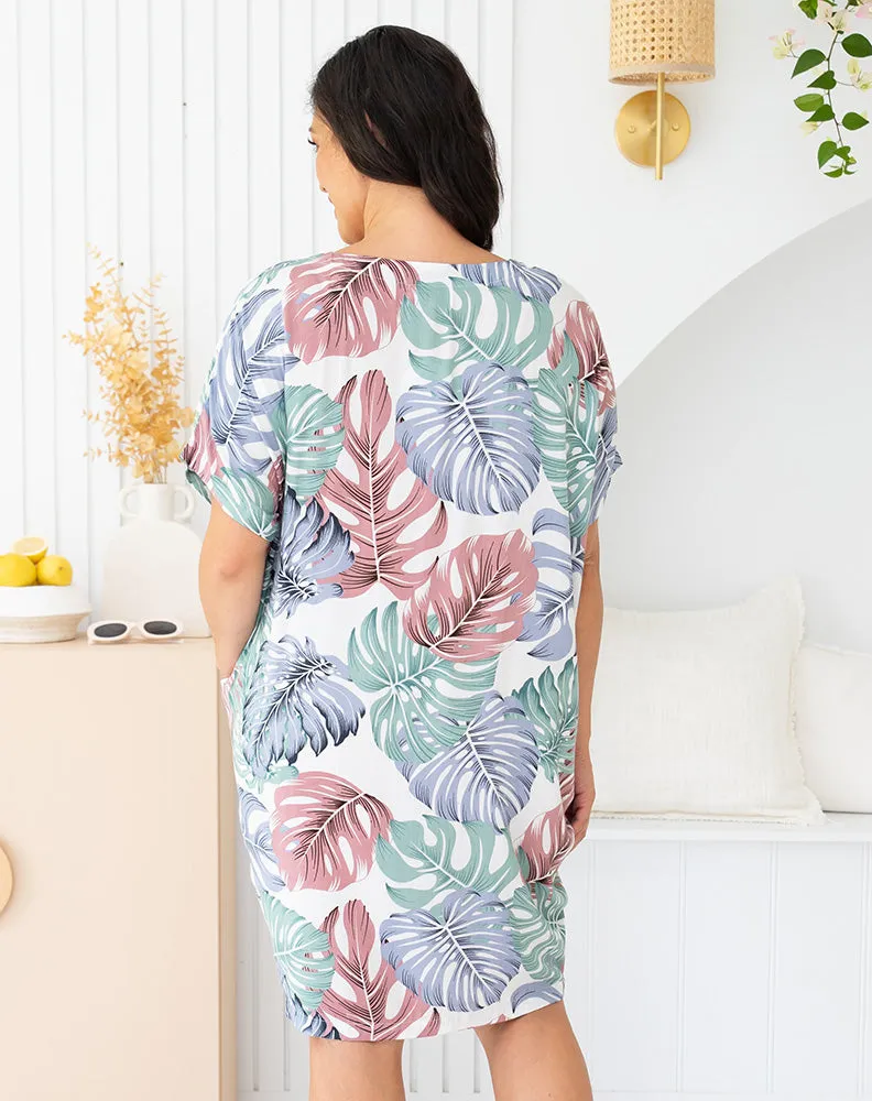Pocket Dress -White/Tropical sold by Freez product image thumbnail 5